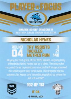 2023 NRL Player In Focus #IF04 Nicho Hynes Back